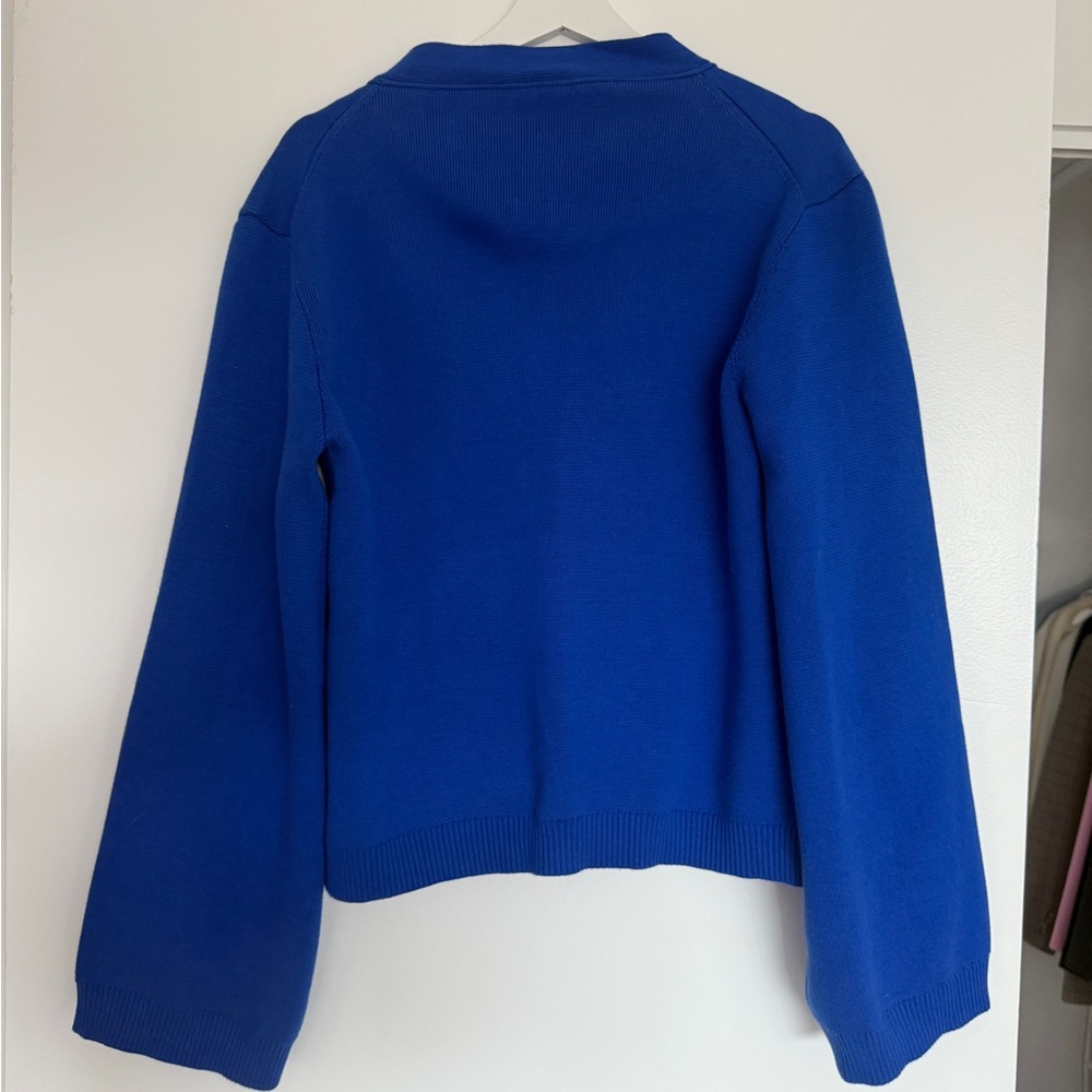 ARKET 100% Cotton Electric Blue Cardigan - Picture 8 of 10